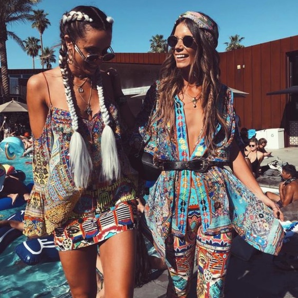 🎀 BE HAPPY 🎀 BOOTS WEDGE HEEL SARONG BELL SLEEVE STUD EMPIRE WAIST  FLARE LONG - Picture 15 of 16